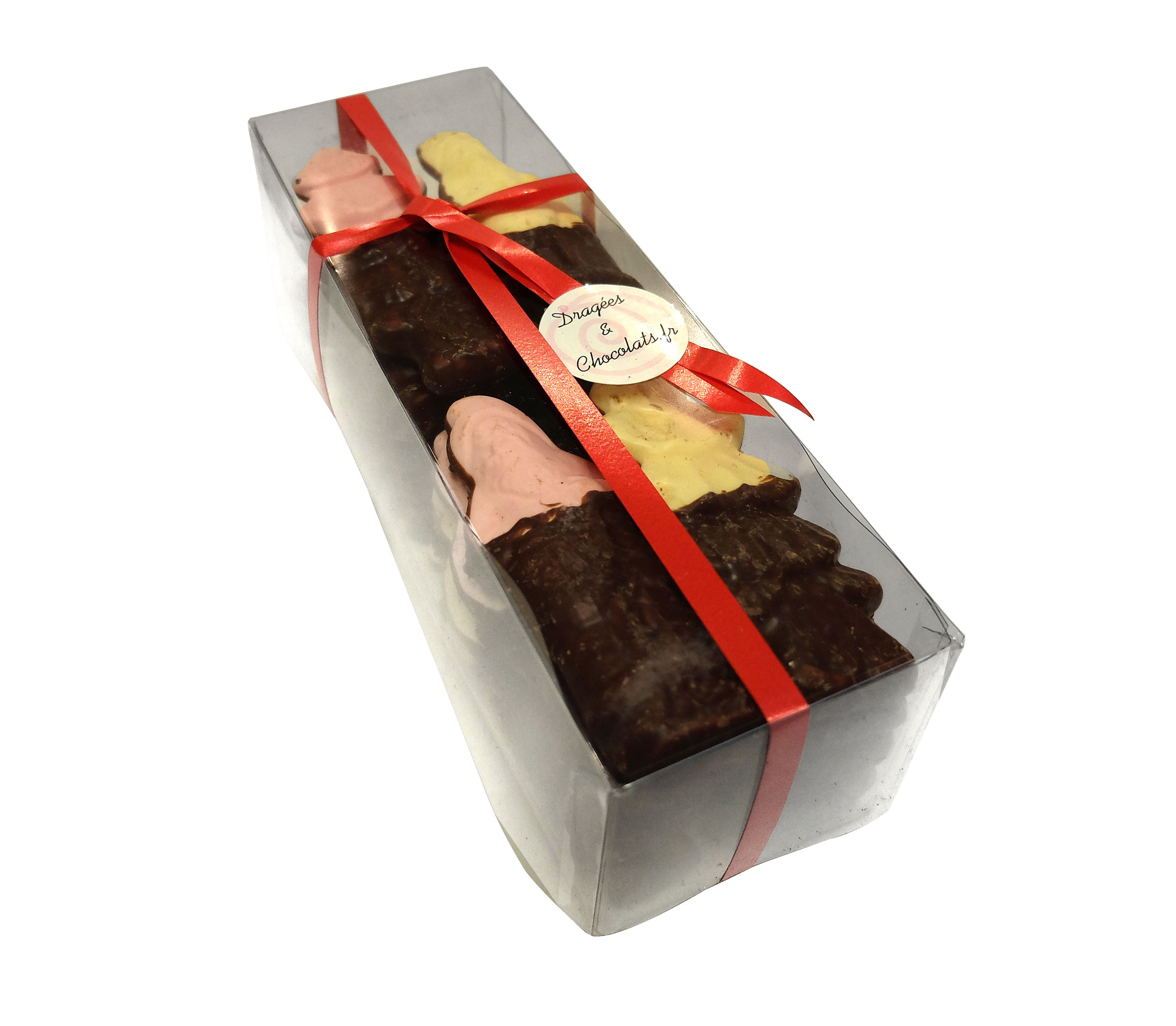 Guimauve Noël mi-chocolatées noir - boîte de 1kg